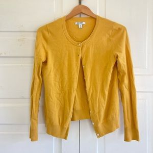 Yellow cardigan